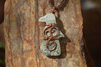 Polished Copper Wire Wrapped Leopardstone Eagle Pendants  x 6 From Zimbabwe - Toprock Gemstones and Minerals