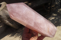 Polished Large Rose Quartz Point x 1 From Madagascar - Toprock Gemstones and Minerals