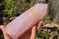 Polished Rose Quartz Points x 3 From Madagascar - Toprock Gemstones and Minerals
