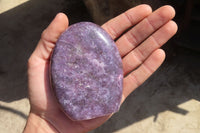 Polished Purple Lepidolite Standing Free Forms  x 3 From Zimbabwe - Toprock Gemstones and Minerals