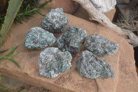 Natural Rare Emerald Mica In Matrix Cobbed Specimens x 6 From Mutoko, Zimbabwe - Toprock Gemstones and Minerals