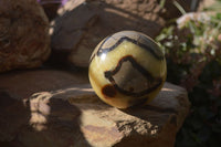 Polished Septaria Spheres x 4 From Mahajanga, Madagascar - Toprock Gemstones and Minerals