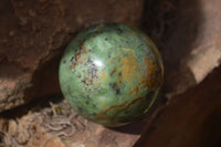 Polished Green Chrysoprase Spheres  x 4 From Madagascar - Toprock Gemstones and Minerals