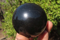 Polished Black Basalt Spheres  x 4 From Madagascar - Toprock Gemstones and Minerals