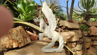 Polished White Marble Pegasus Carving x 1 From Zimbabwe - Toprock Gemstones and Minerals