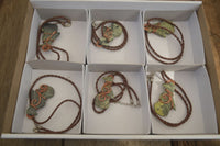 Polished Copper Wire Wrapped Leopard stone Eagle Pendants  x 6 From Zimbabwe - Toprock Gemstones and Minerals