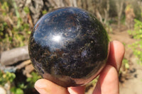 Polished Rare Iolite Spheres x 3 From Ambatofinandrahana, Madagascar - Toprock Gemstones and Minerals