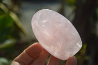 Polished Pink Rose Quartz Standing Free Forms x 6 From Madagascar - Toprock Gemstones and Minerals