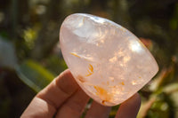 Polished Pink Rose Quartz Standing Free Forms x 6 From Madagascar - Toprock Gemstones and Minerals