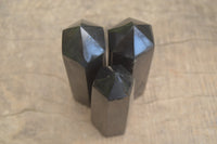 Polished Black Basalt Points  x 6 From Madagascar - Toprock Gemstones and Minerals