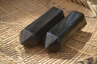 Polished Black Basalt Points  x 6 From Madagascar - Toprock Gemstones and Minerals