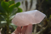 Polished Double Terminated Rose Quartz Points  x 6 From Madagascar - Toprock Gemstones and Minerals