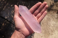 Polished Rose Quartz Points x 6 From Madagascar - Toprock Gemstones and Minerals