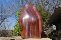 Polished XXL Banded Tiger Iron Jasper Display Piece x 1 From South Africa - Toprock Gemstones and Minerals