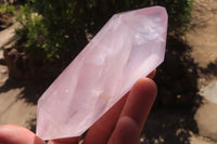 Polished Rose Quartz Crystals x 3 From Madagascar - Toprock Gemstones and Minerals