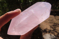 Polished Rose Quartz Crystals x 3 From Madagascar - Toprock Gemstones and Minerals