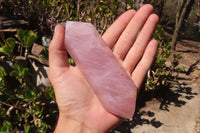 Polished Rose Quartz Crystals x 3 From Madagascar - Toprock Gemstones and Minerals