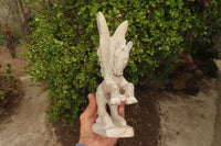 Polished White Marble Pegasus Carving x 1 From Zimbabwe - Toprock Gemstones and Minerals