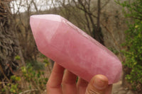 Polished Rose Quartz Crystals x 3 From Madagascar - Toprock Gemstones and Minerals