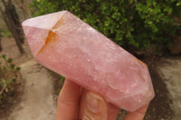Polished Rose Quartz Crystals x 3 From Madagascar - Toprock Gemstones and Minerals