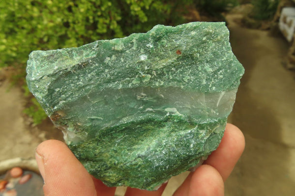 Natural Green Jade Cobbed Specimens x 12 From Swaziland | Toprock