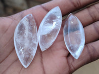 Polished Clear Quartz "Angel Tears" Pendant Pieces x 20 From Madagascar - Toprock Gemstones and Minerals
