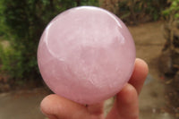 Polished Rose Quartz Spheres x 2 From Ambatondrazaka, Madagascar - Toprock Gemstones and Minerals