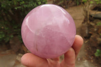 Polished Rose Quartz Spheres x 2 From Ambatondrazaka, Madagascar - Toprock Gemstones and Minerals