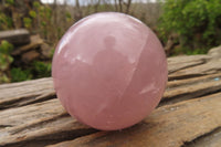 Polished Rose Quartz Spheres x 2 From Ambatondrazaka, Madagascar - Toprock Gemstones and Minerals
