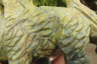 Polished Leopard Stone Welsh Dragon Carving x 1 From Zimbabwe - Toprock Gemstones and Minerals