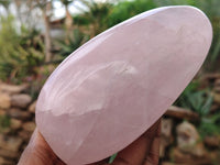 Polished Rose Quartz Standing Free Forms x 3 From Madagascar - Toprock Gemstones and Minerals