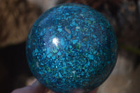 Polished Chrysocolla Conglomerate Spheres x 2 From Congo - Toprock Gemstones and Minerals