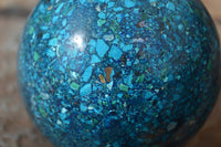 Polished Chrysocolla Conglomerate Spheres x 2 From Congo - Toprock Gemstones and Minerals