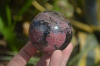 Polished Rhodonite Sphere-Balls x 4 From Ambindavato, Madagascar - Toprock Gemstones and Minerals