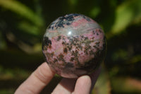 Polished Rhodonite Sphere-Balls x 4 From Ambindavato, Madagascar - Toprock Gemstones and Minerals