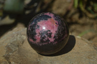 Polished Rhodonite Sphere-Balls x 4 From Ambindavato, Madagascar - Toprock Gemstones and Minerals