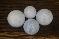 Polished Blue Calcite Sphere-Balls x 4 From Madagascar - Toprock Gemstones and Minerals
