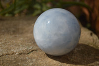 Polished Blue Calcite Sphere-Balls x 4 From Madagascar - Toprock Gemstones and Minerals