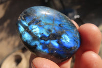 Polished Labradorite Palm Stones x 20 From Tulear, Madagascar - Toprock Gemstones and Minerals
