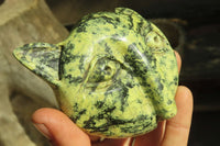 Polished Leopard Stone Cat Face Carvings x 3 From Zimbabwe - Toprock Gemstones and Minerals