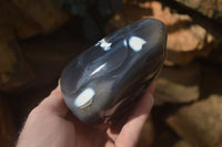 Polished Orca Agate Standing Free Forms x 3 From Madagascar - Toprock Gemstones and Minerals