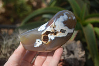 Polished Orca Agate Standing Free Forms x 3 From Madagascar - Toprock Gemstones and Minerals