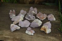 Natural Amethyst / Ametrine Spirit Quartz Clusters x 12 From South Africa - Toprock Gemstones and Minerals