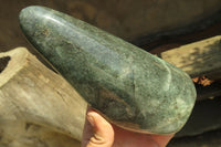 Polished Green Fuchsite Quartz Standing Free Forms x 2 From Madagascar - Toprock Gemstones and Minerals
