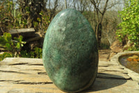 Polished Green Fuchsite Quartz Standing Free Forms x 2 From Madagascar - Toprock Gemstones and Minerals