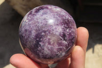 Polished Purple Lepidolite Spheres x 4 From Madagascar - Toprock Gemstones and Minerals