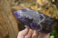 Polished Chevron Amethyst Prism-Point x 1 From Zambia - Toprock Gemstones and Minerals