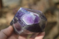 Polished Chevron Amethyst Prism-Point x 1 From Zambia - Toprock Gemstones and Minerals