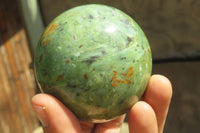 Polished Chrysoprase Spheres x 6 From Ambatondrazaka, Madagascar - Toprock Gemstones and Minerals