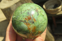 Polished Chrysoprase Spheres x 6 From Ambatondrazaka, Madagascar - Toprock Gemstones and Minerals
